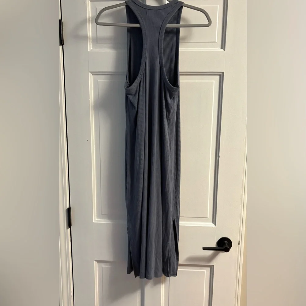 Abercrombie Blue Ribbed Racerback Tank Dress - Picture 3 of 3